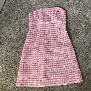 Lilly Pultizer pink tweed strapless size 6